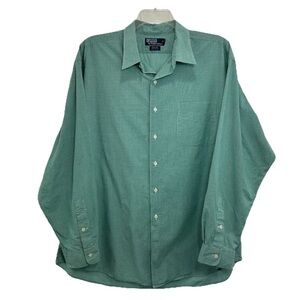Polo Ralph Lauren Marlowe Shirt XXL Green Gingham Check Long Sleeve Button Up
